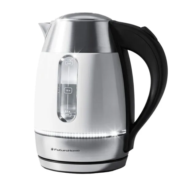 Электрический чайник FuturoHome KG-8015, стекло, белый