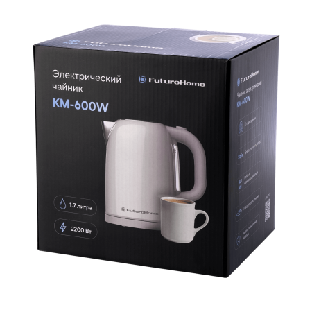 Электрический чайник MTR KM-600W, светло-серый