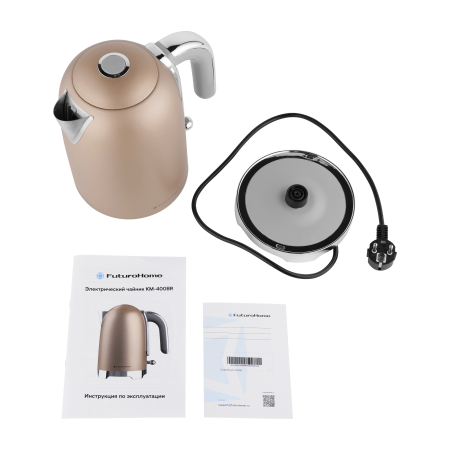 Электрический чайник MTR KM-400BR, ретро, коричневый