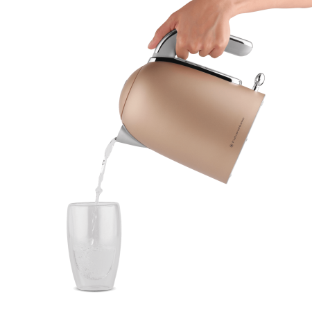 Электрический чайник MTR KM-400BR, ретро, коричневый