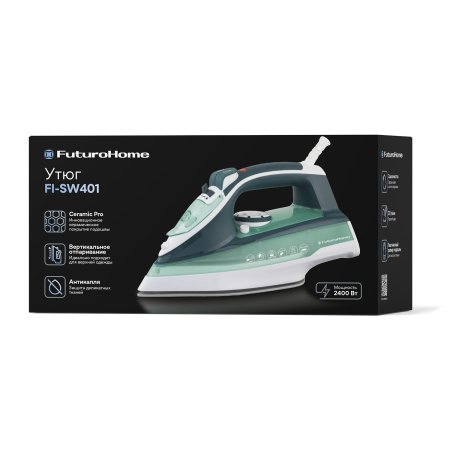 Утюг FI-SW401, 2400 Вт, зелено-белый