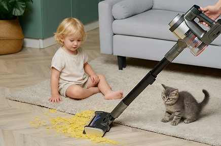 Как выбрать пылесос, если в доме дети и домашние питомцы