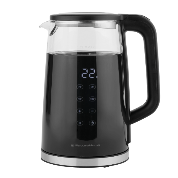 Электрический чайник MTR KP-601B, с дисплеем, черный